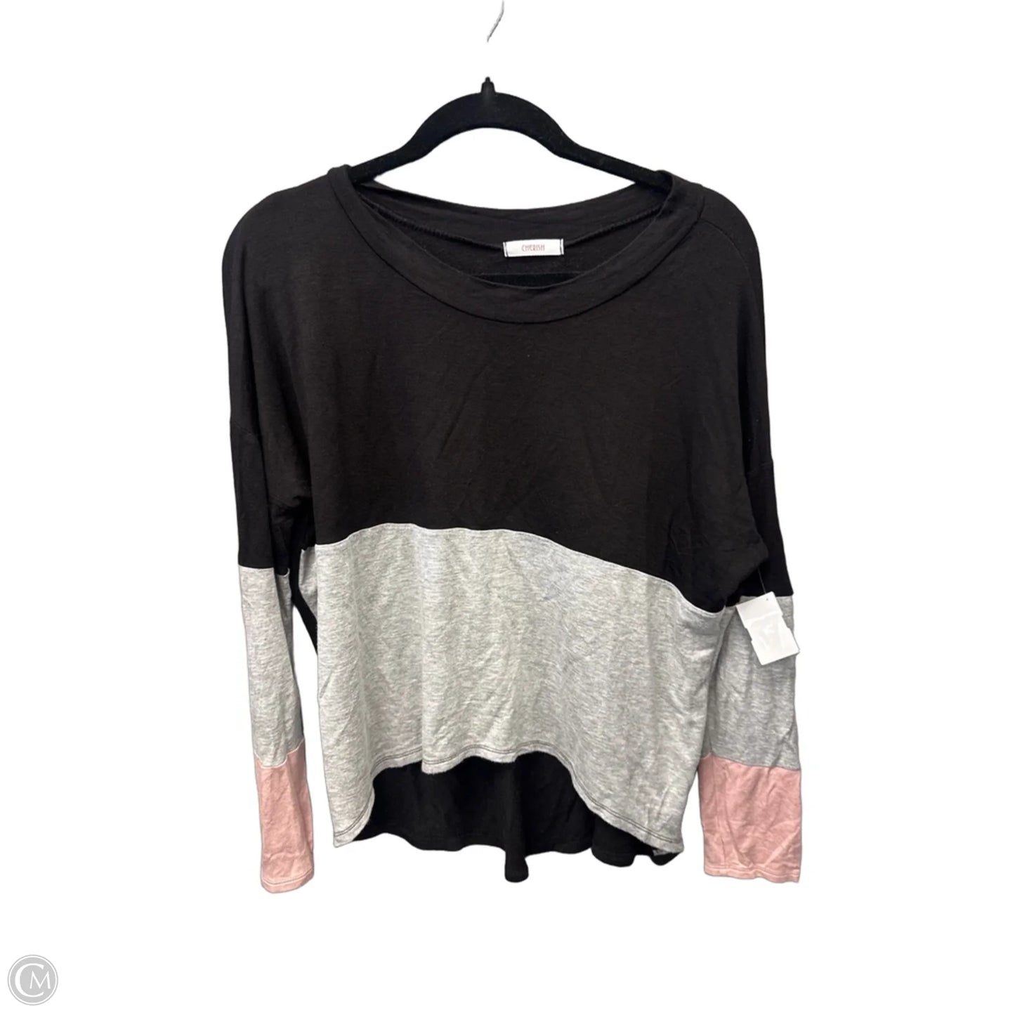 Top Long Sleeve By Cherish In Black, Size: S
