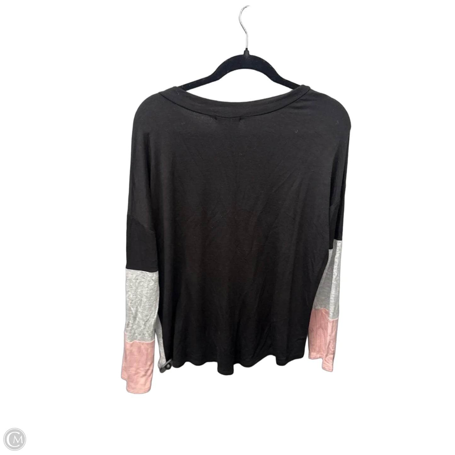 Top Long Sleeve By Cherish In Black, Size: S