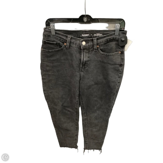Jeans Straight By Old Navy In Black Denim, Size: 6