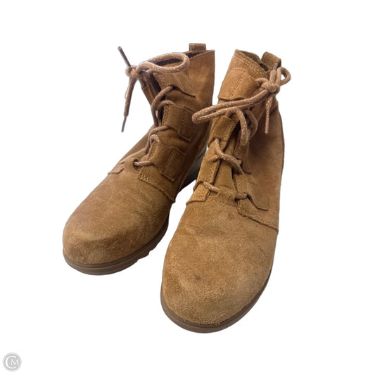 Boots Ankle Heels By Sorel In Brown, Size: 8.5