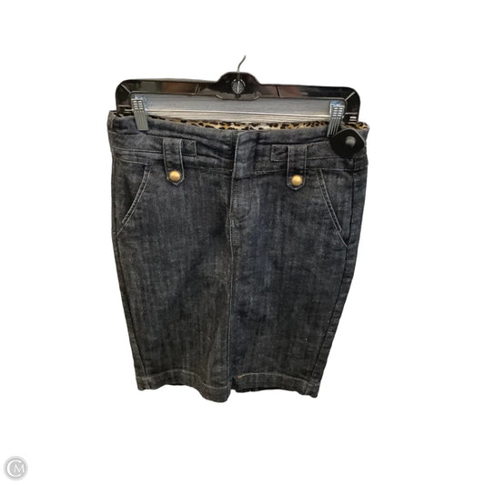 Skirt Midi By One 5 One In Blue Denim, Size: 6