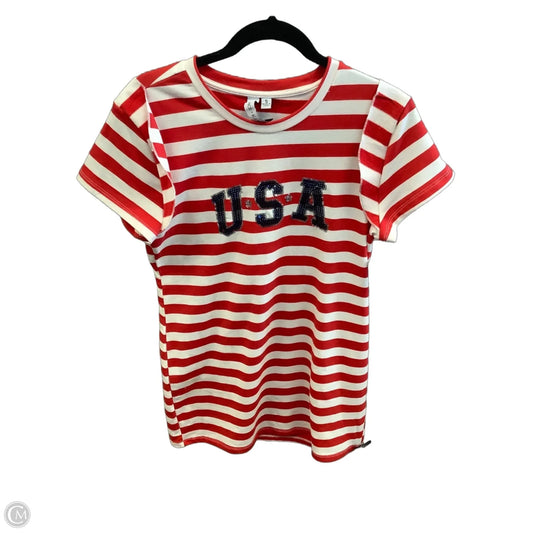 Dress Casual Short By Grace + Karma In Blue Red & White, Size: S