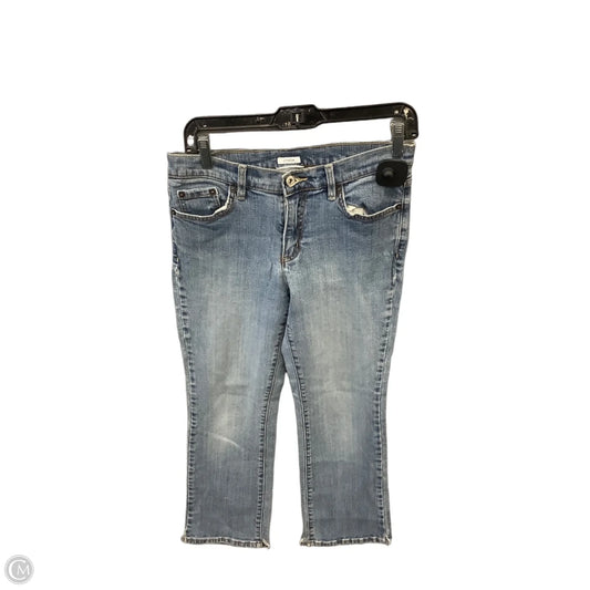 Jeans Cropped By Liz Claiborne In Blue Denim, Size: 8p