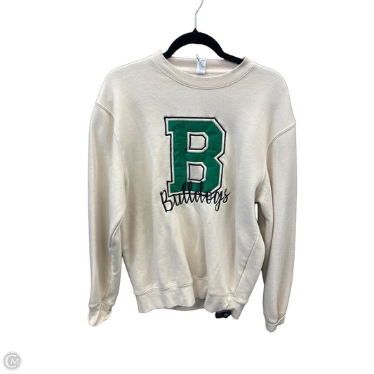 Sweatshirt Crewneck By Clothes Mentor In Cream, Size: M
