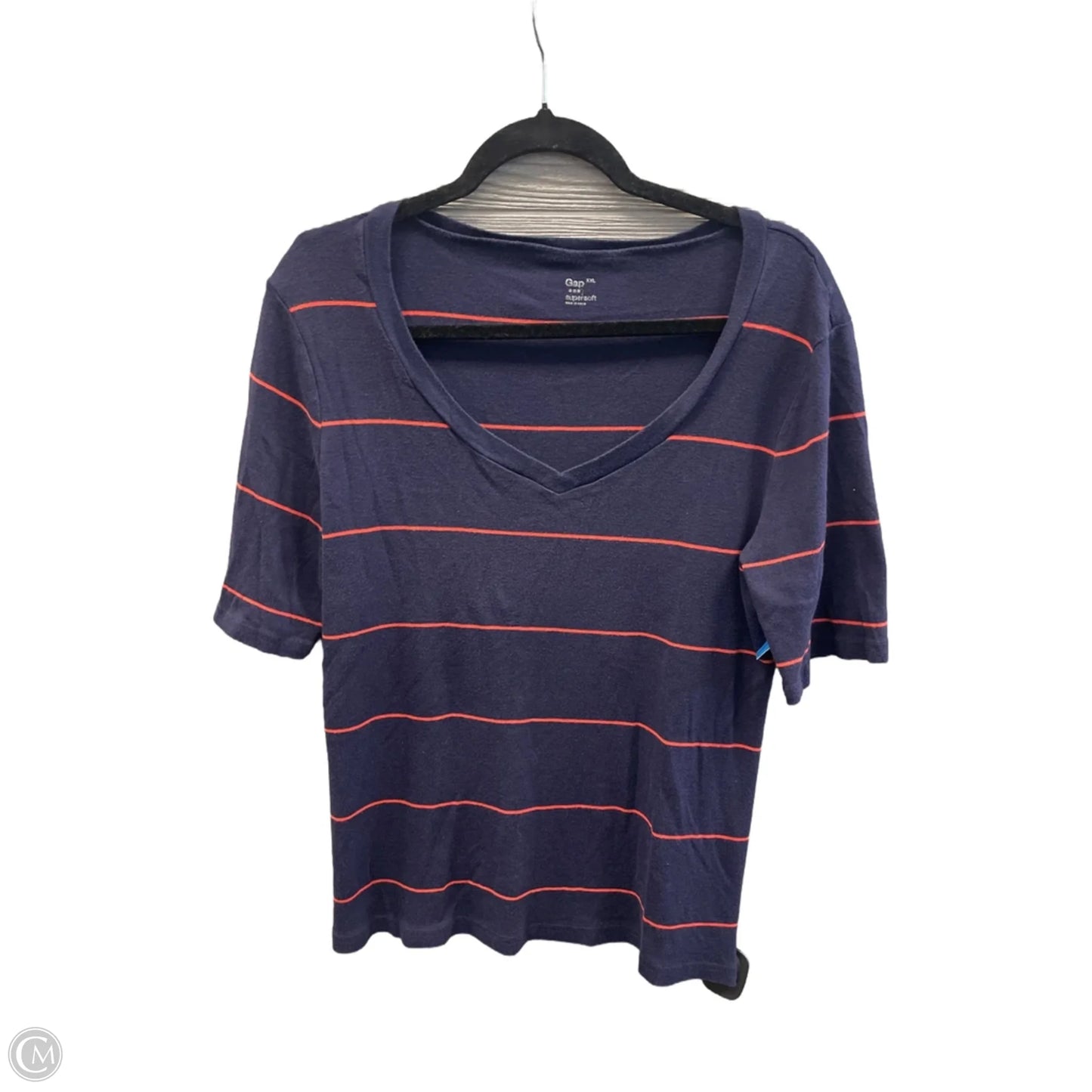 Top Short Sleeve By Gap In Blue, Size: Xxl