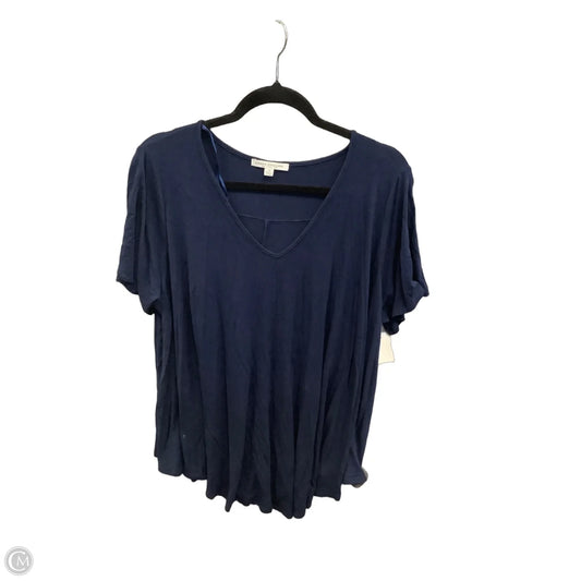 Top Short Sleeve By Green Envelope In Navy, Size: 3x