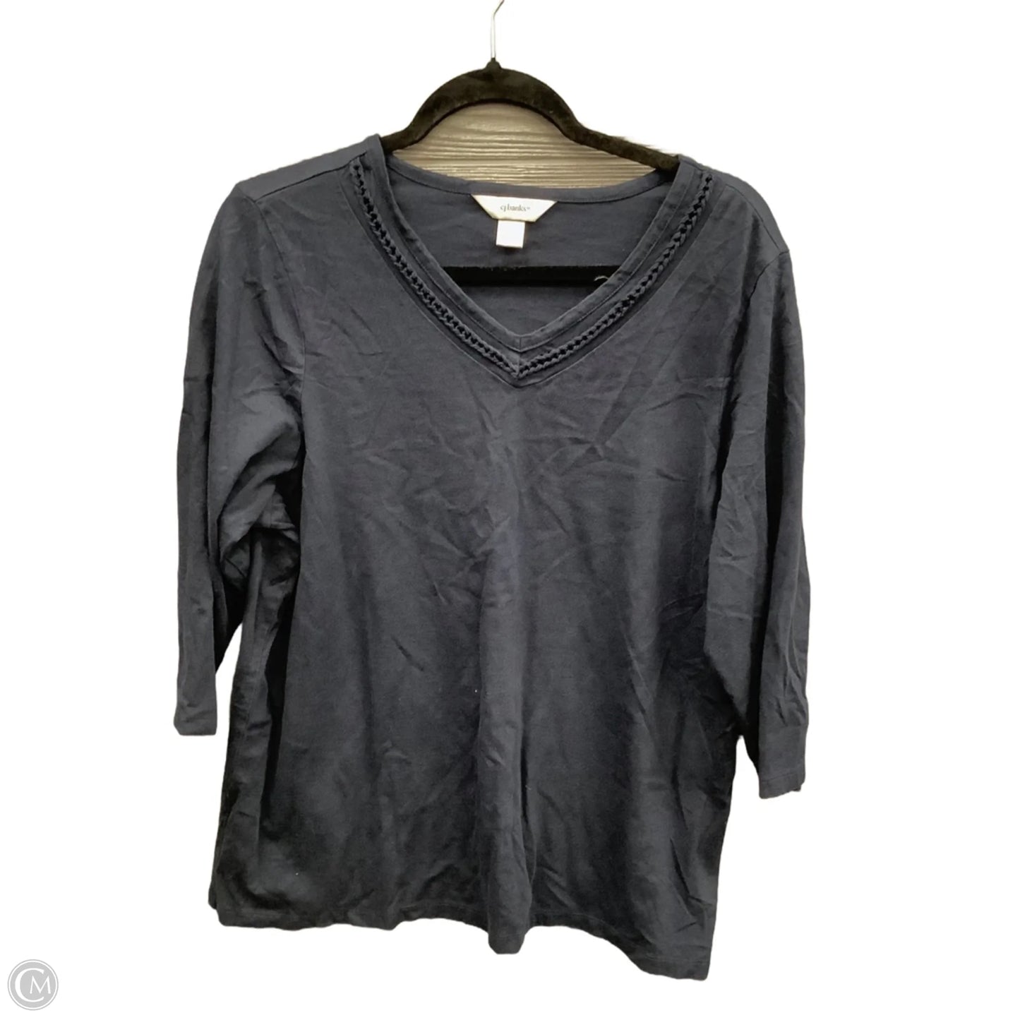 Top 3/4 Sleeve By Cj Banks In Blue, Size: 1x