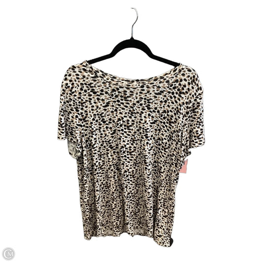 Top Short Sleeve By Maurices In Animal Print, Size: 1x
