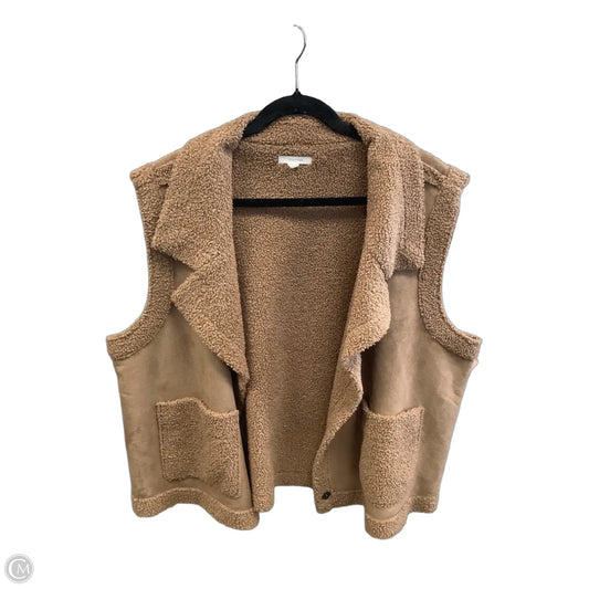 Vest Faux Fur & Sherpa By Maurices In Brown, Size: 2x