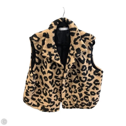 Vest Faux Fur & Sherpa By Clothes Mentor In Animal Print, Size: 2x