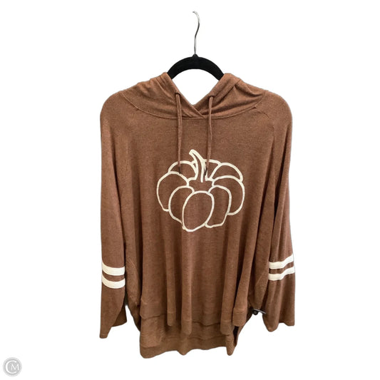 Sweatshirt Hoodie By Maurices In Brown, Size: 2x