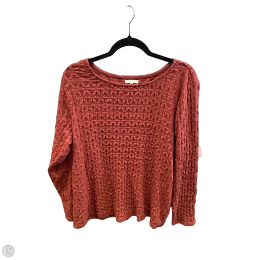 Top Long Sleeve By Maurices In Red, Size: Xxl