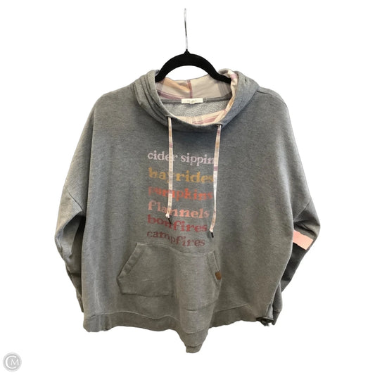 Sweatshirt Hoodie By Maurices In Grey, Size: 2x