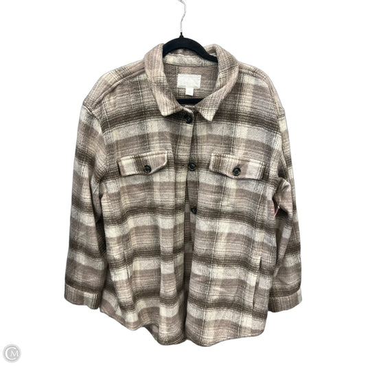 Jacket Shirt By Caslon In Plaid Pattern, Size: 2x