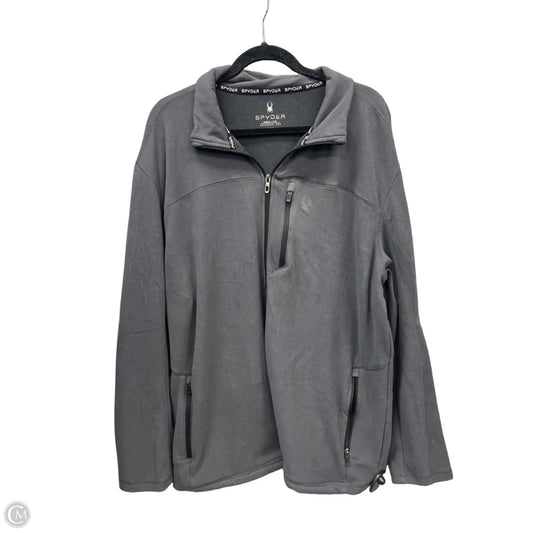Jacket Fleece By Spyder In Grey, Size: Xxl