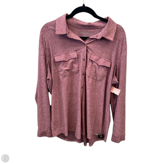 Top Long Sleeve By Eddie Bauer In Red, Size: 2x