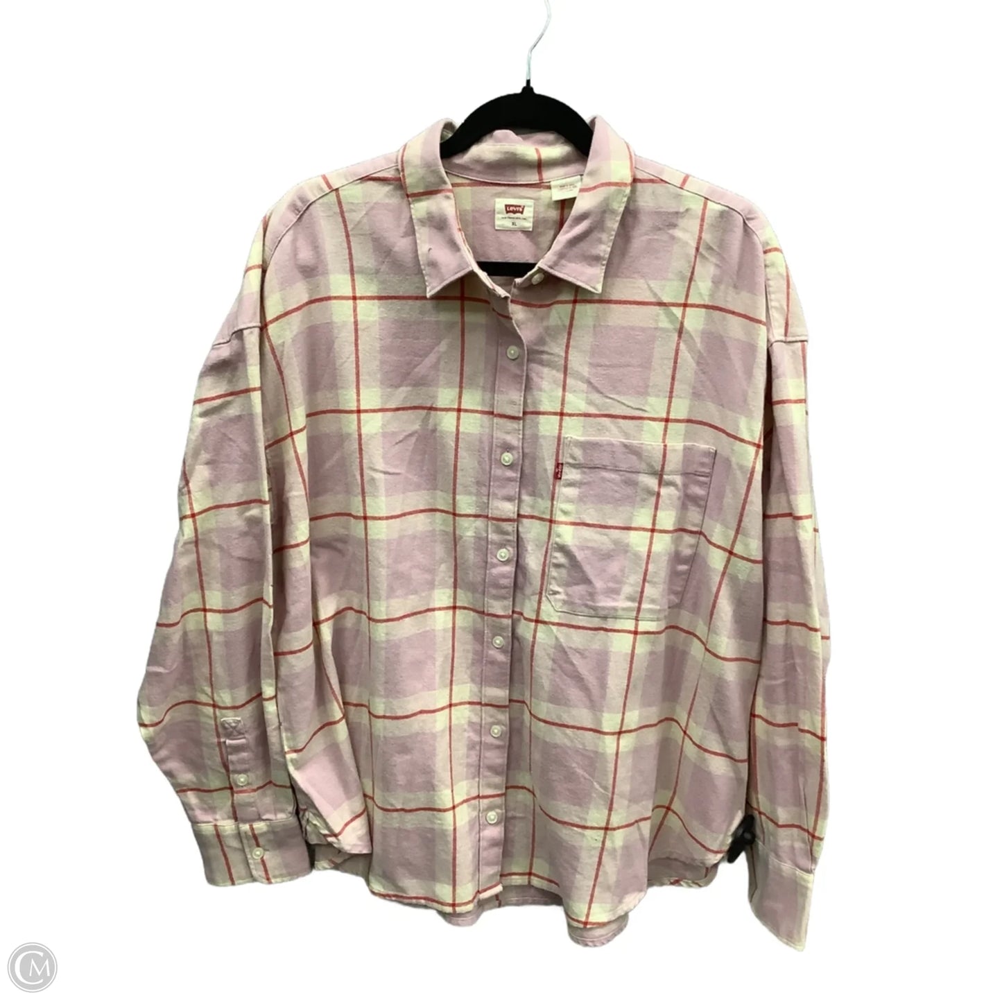 Top Long Sleeve By Levis In Pink, Size: Xl
