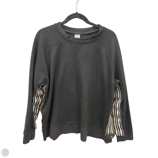 Sweatshirt Crewneck By Avia In Black, Size: 3x
