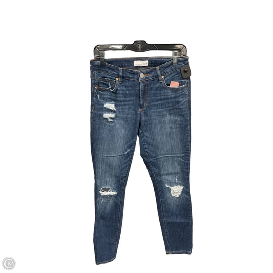 Jeans Skinny By Loft In Blue Denim, Size: 4