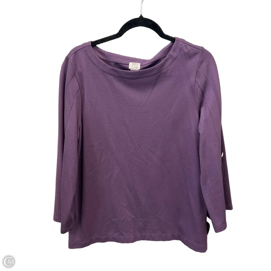 Top Long Sleeve By Chicos In Purple, Size: L