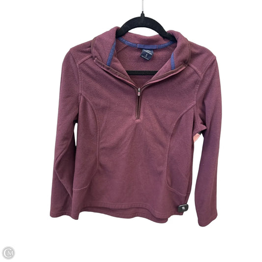 Sweatshirt Collar By Lands End In Maroon, Size: S
