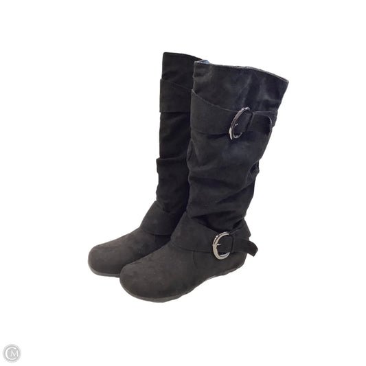 Boots Mid-calf Flats By Bamboo In Black, Size: 9