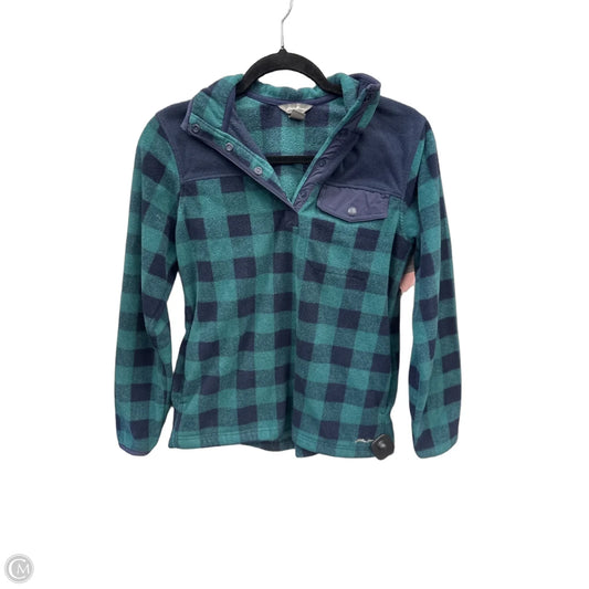 Sweatshirt Collar By Eddie Bauer In Blue & Green, Size: S