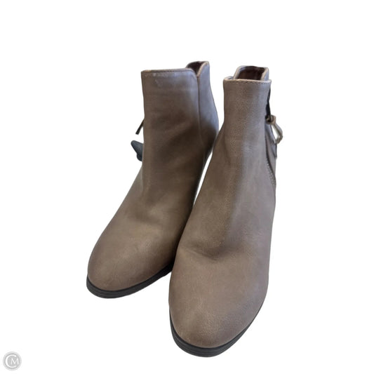 Boots Ankle Heels By So In Brown, Size: 6