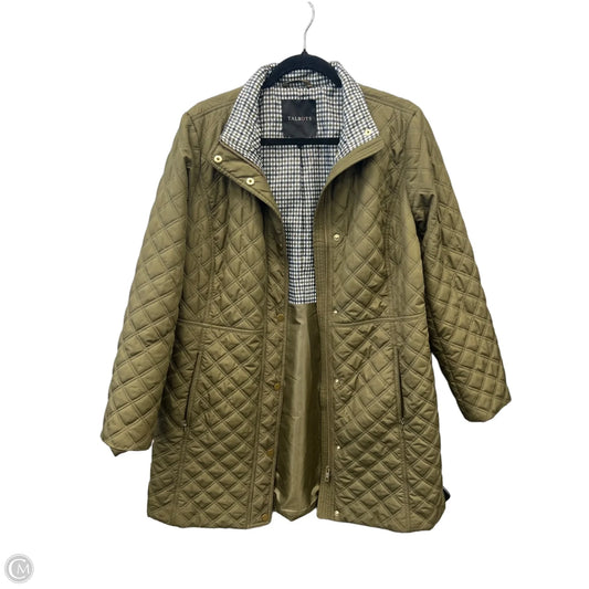 Jacket Puffer & Quilted By Talbots In Green, Size: L
