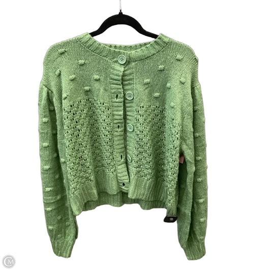 Sweater Cardigan By Miss Sparkling In Green, Size: L