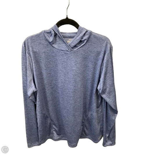 Athletic Top Long Sleeve Hoodie By Bcg In Blue, Size: 1x