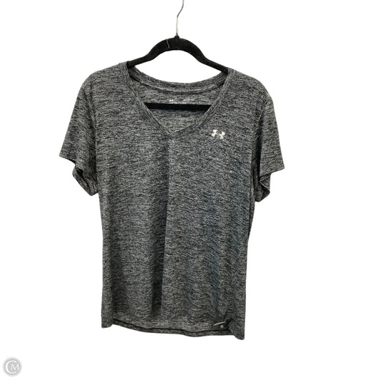Athletic Top Short Sleeve By Under Armour In Grey, Size: Xl