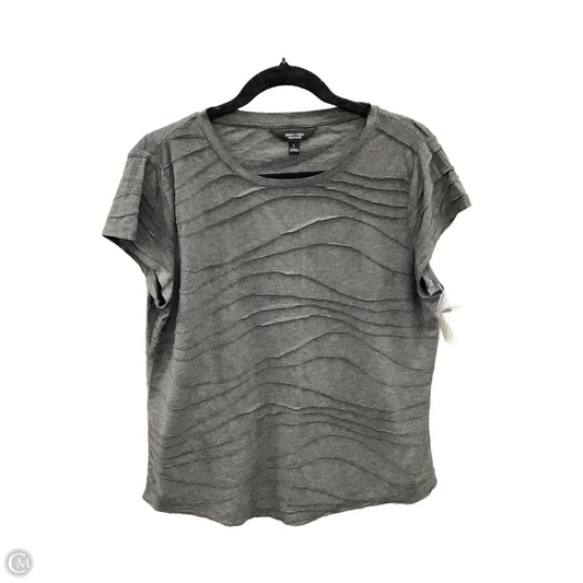 Top Short Sleeve By Simply Vera In Grey, Size: L