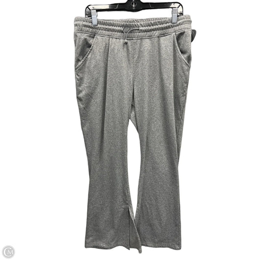 Athletic Pants By Adrienne Vittadini In Grey, Size: L
