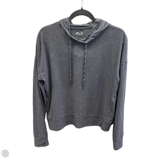 Athletic Top Long Sleeve Hoodie By Flx In Navy, Size: M