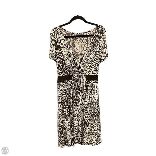 Dress Casual Midi By Apt 9 In Brown, Size: 1x