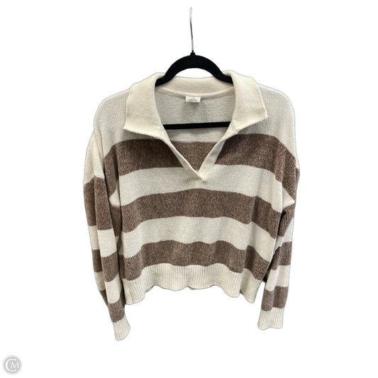Sweater By Clothes Mentor In Striped Pattern, Size: L
