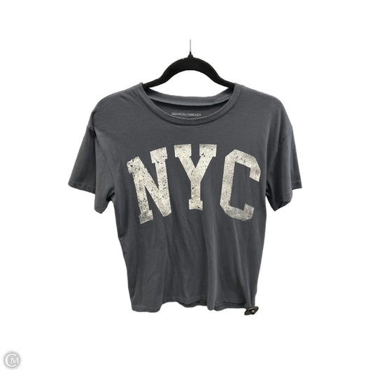 Top Short Sleeve By Grayson Threads In Grey, Size: L