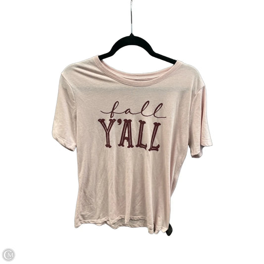 Top Short Sleeve By Clothes Mentor In Pink, Size: Xl