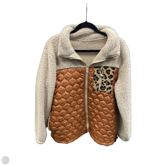 Jacket Faux Fur & Sherpa By Cmf In Tan, Size: Xl