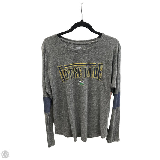 Top Long Sleeve By Cmc In Grey, Size: Xl