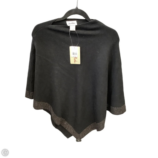 Poncho By Clothes Mentor In Black, Size: Osfm