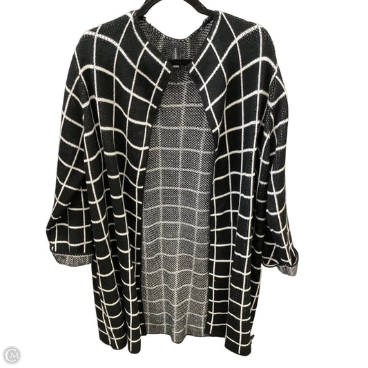 Cardigan By Massini In Black & White, Size: 2x
