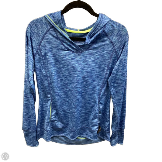 Athletic Top Long Sleeve Hoodie By Tangerine In Blue, Size: M