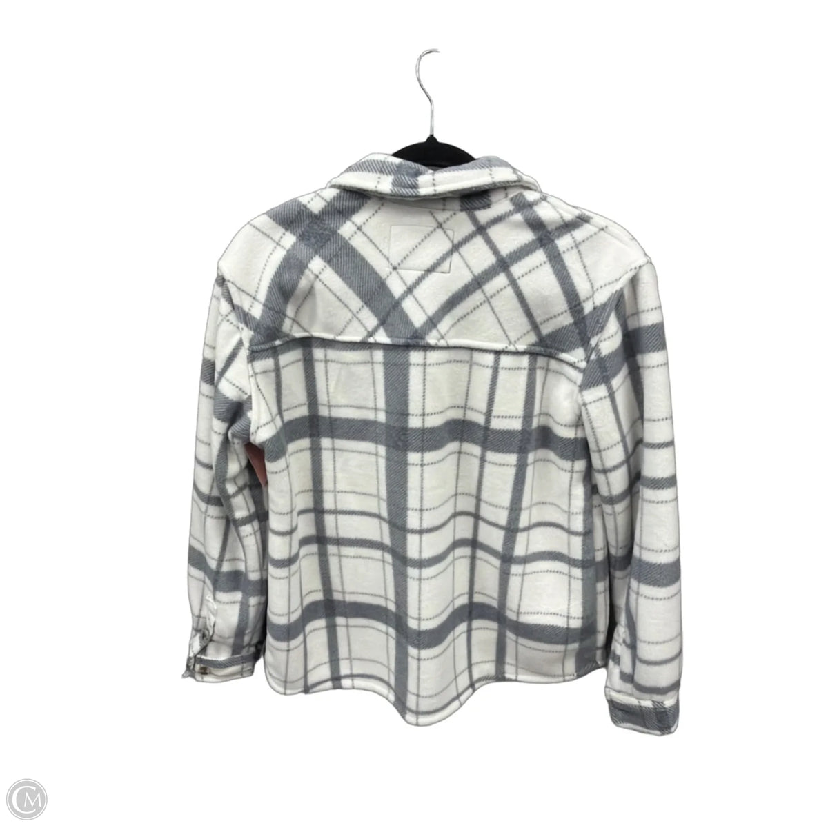 Jacket Shirt By Sage In Plaid Pattern, Size: S