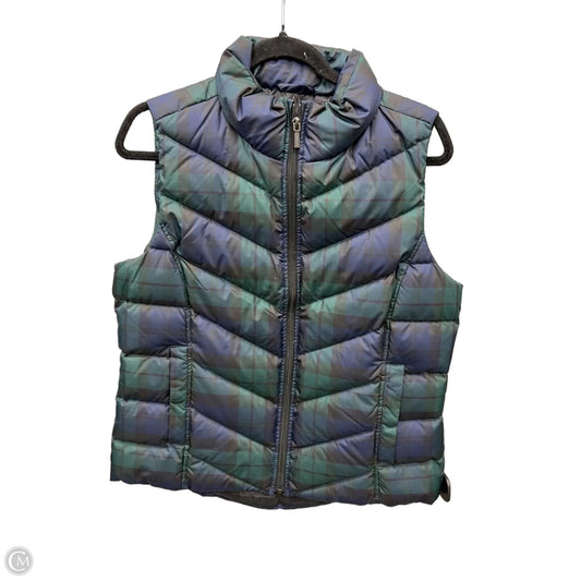 Vest Puffer & Quilted By Lands End In Blue & Green, Size: M