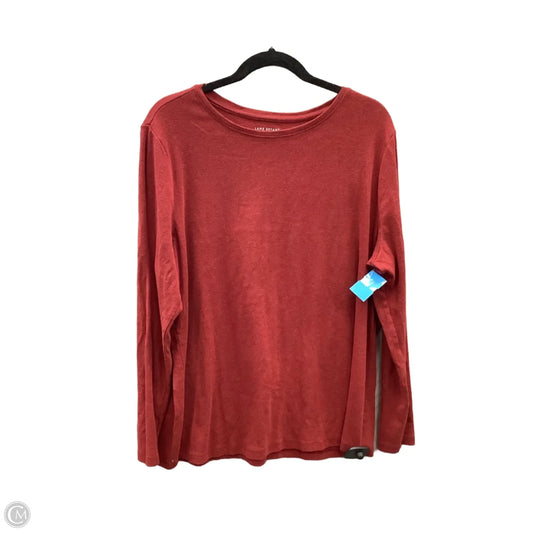 Top Long Sleeve Basic By Lane Bryant In Red, Size: Xxl