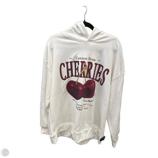 Sweatshirt Hoodie By Clothes Mentor In White, Size: Xl
