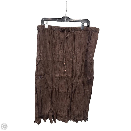 Skirt Maxi By White Stag In Brown, Size: 18
