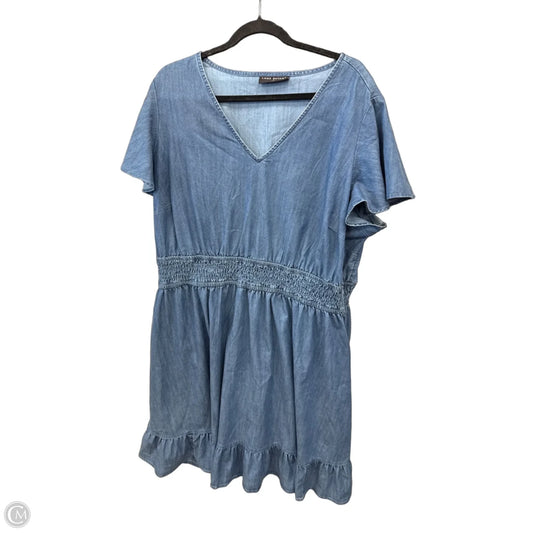 Dress Casual Midi By Lane Bryant In Blue Denim, Size: 3x
